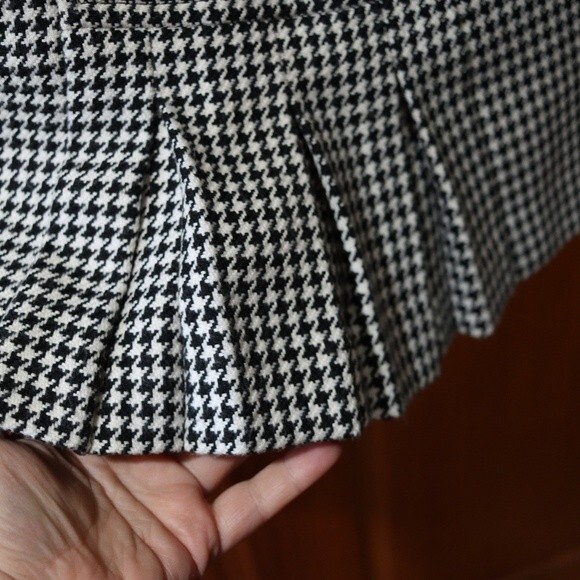 Vesti Black White Houndstooth Pencil Skirt Career Academia Style Size 10 - Picture 7 of 10